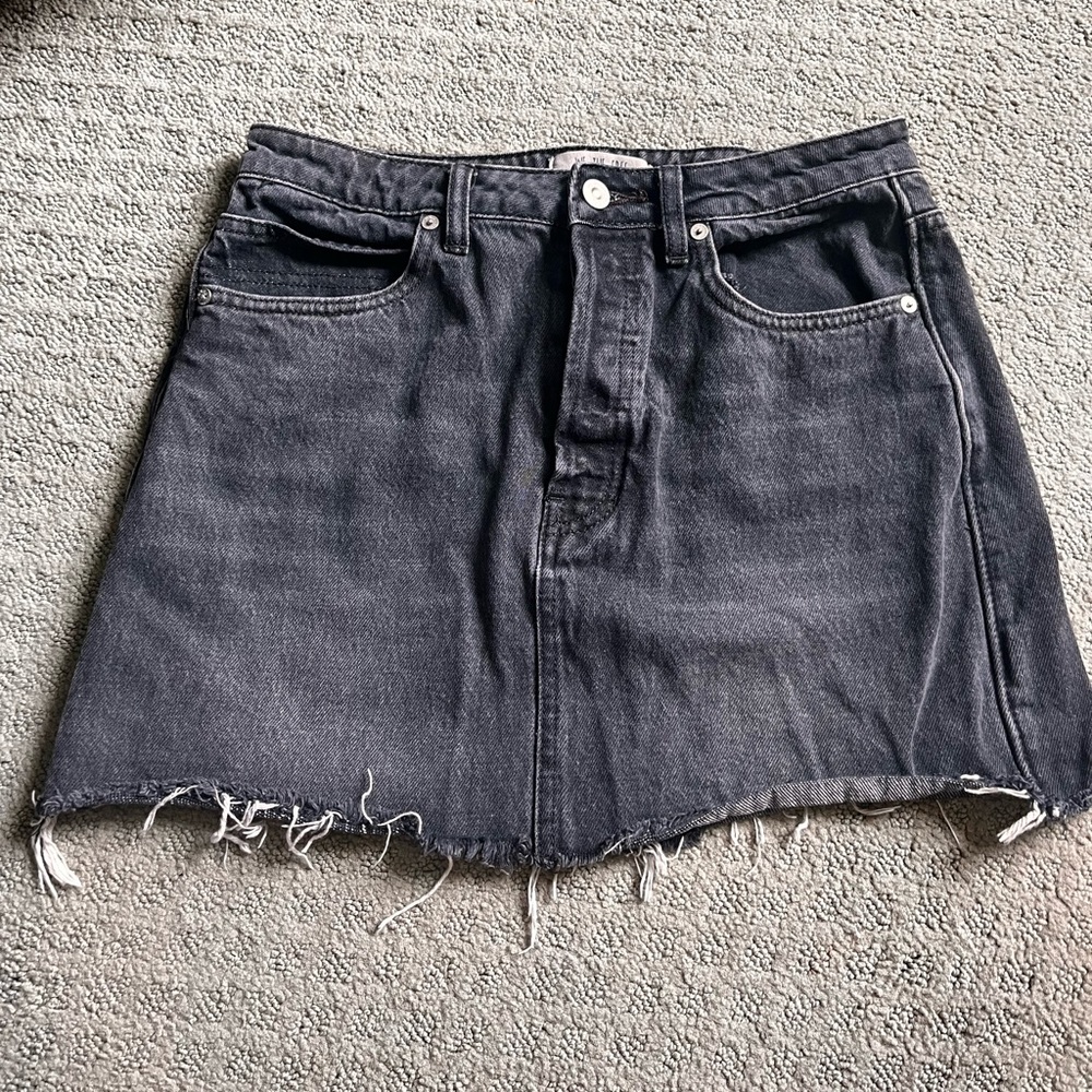 We The Free Black Jean Skirt